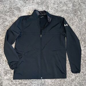 Under Armour Black Windbreaker Weather-Resistant Full Zip Jacket